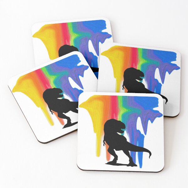 Item preview, Dinosaur with Rainbow designed and sold by becca6125.