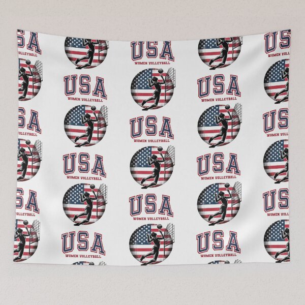 Item preview, Women's USA Volleyball Flag Women Girls designed and sold by R&BApparel.