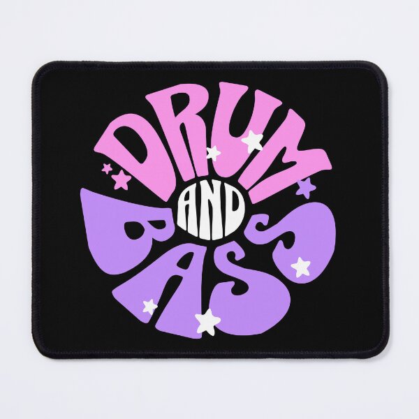 Item preview, DRUM AND BASS - Y2K Floral Font (White/Pink/purple) designed and sold by Discothreadz.