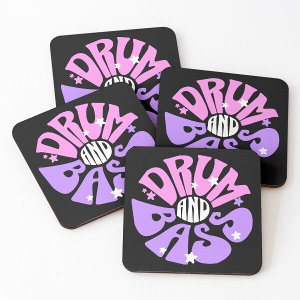 Item preview, DRUM AND BASS  - Y2K Floral Font (White/Pink/purple)  designed and sold by Discothreadz.
