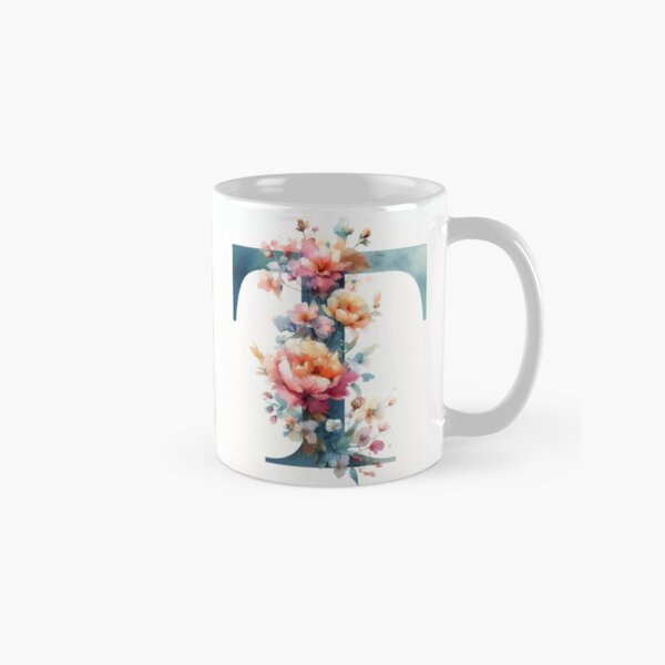WATERCOLOR LETTER T Classic Mug