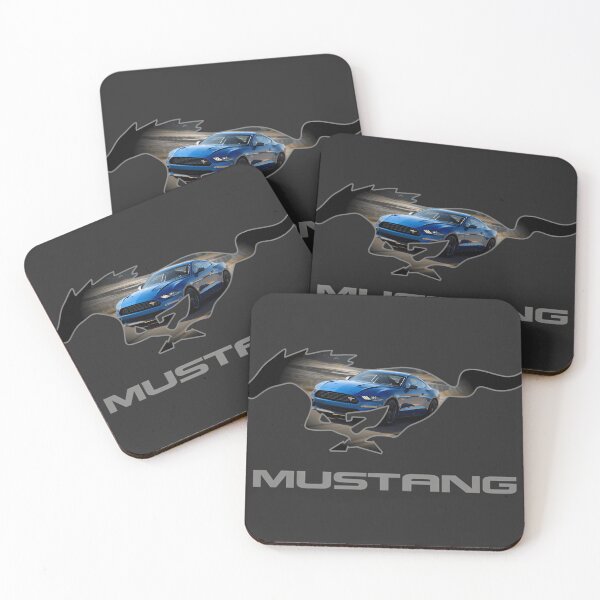 Item preview, Ford Mustang Gt Logo Emblem Design (Blue On Black) designed and sold by RubieBeaha.