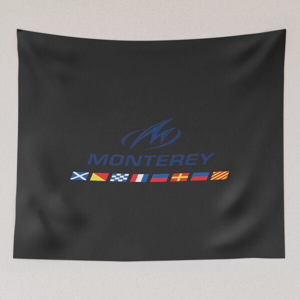 Item preview, Vintage Short Sleeve Monterey Boats Blue Logo designed and sold by RubieBeaha.