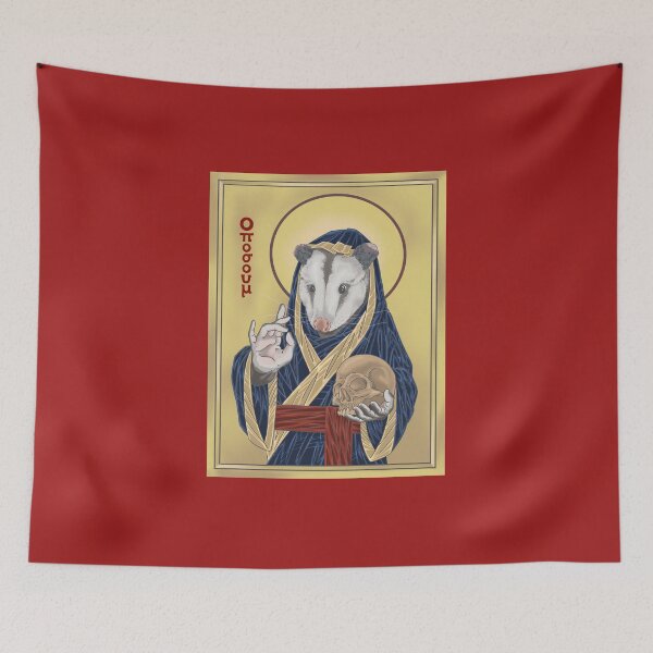 Item preview, Patron Saint of Trash Cats designed and sold by Dead Possum Designs.