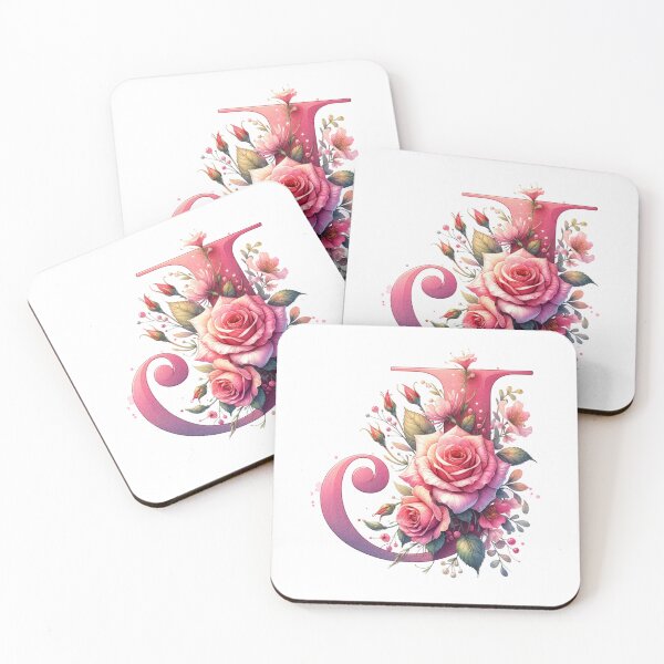 Item preview, The Letter J with Flowers designed and sold by PassionforLove.