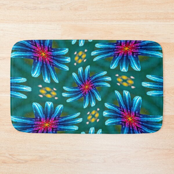 Item preview, Fireworks Blue Flowers Pattern designed and sold by Patternflower.