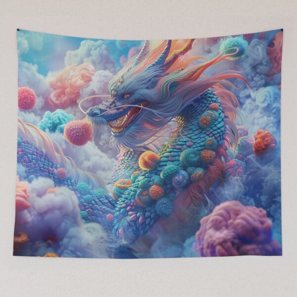 Item preview, The Pom Pom Dragon designed and sold by ANotiontoKnit.