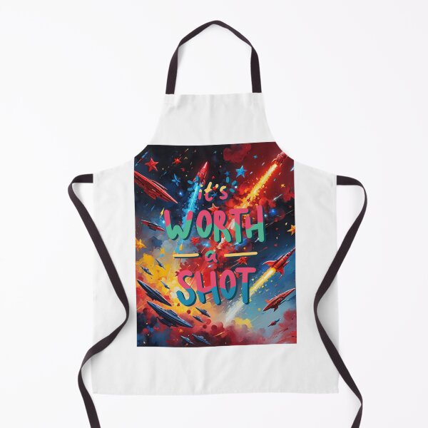 Item preview, It's Worth a Shot Neon Rockets Space Art Motivation designed and sold by socialarmour.