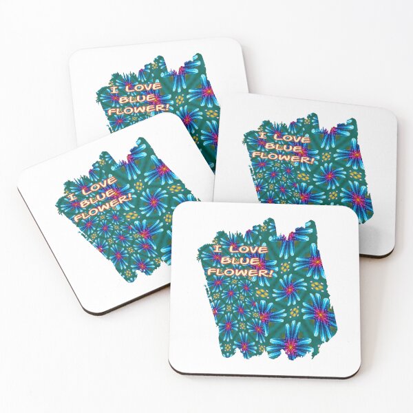 Item preview, Fireworks Blue Flowers Pattern designed and sold by Patternflower.