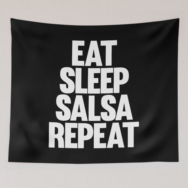 Item preview, Eat Sleep Salsa Repeat - White Logo designed and sold by 108dragons.