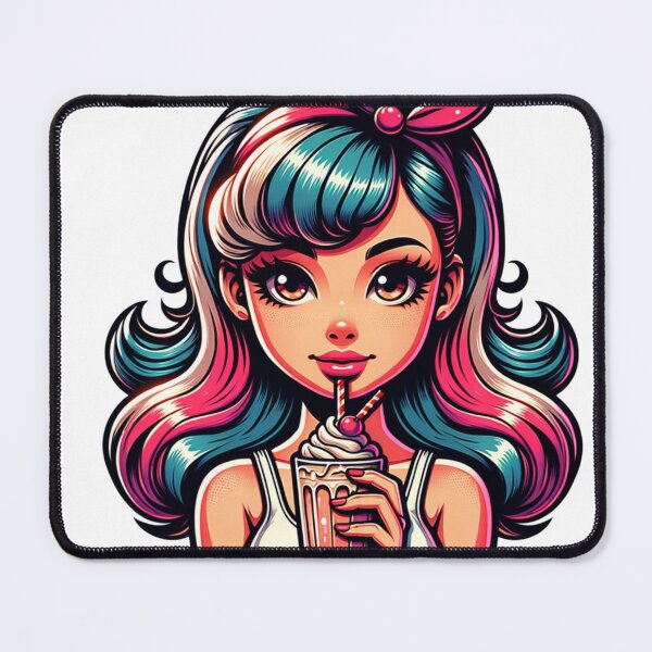 Item preview, Linda chica pin up con un batido designed and sold by PassionforLove.