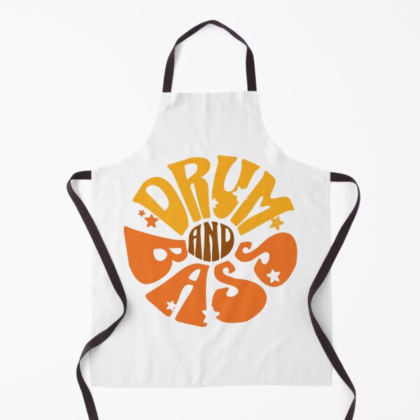 Item preview, DRUM AND BASS - Y2K Floral Font (brown/orange/yellow) designed and sold by Discothreadz.