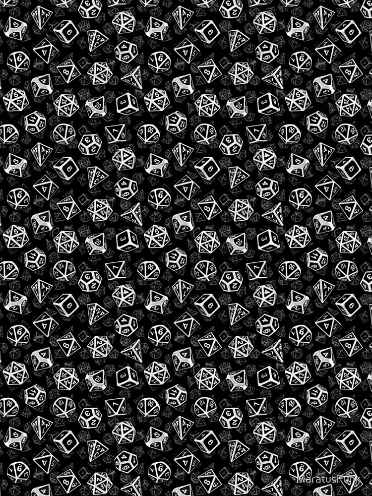 D20 Dice Set Pattern (White) by MaratusFunk