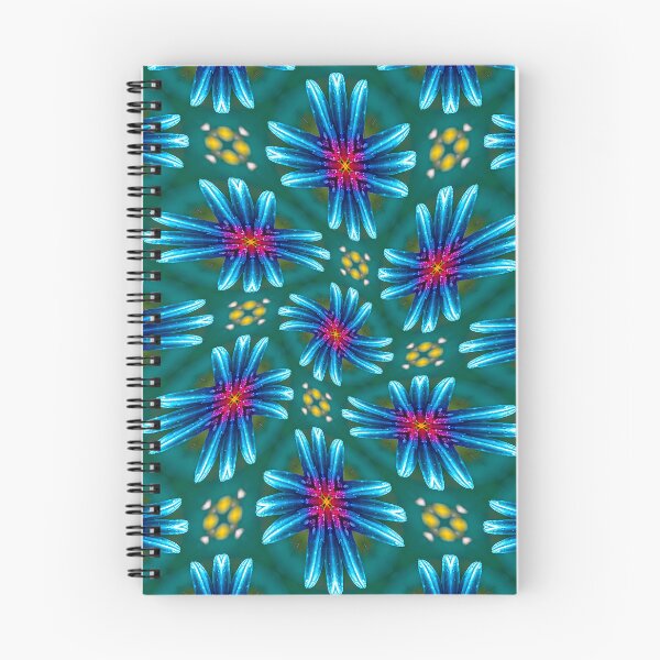 Item preview, Fireworks Blue Flowers Pattern designed and sold by Patternflower.