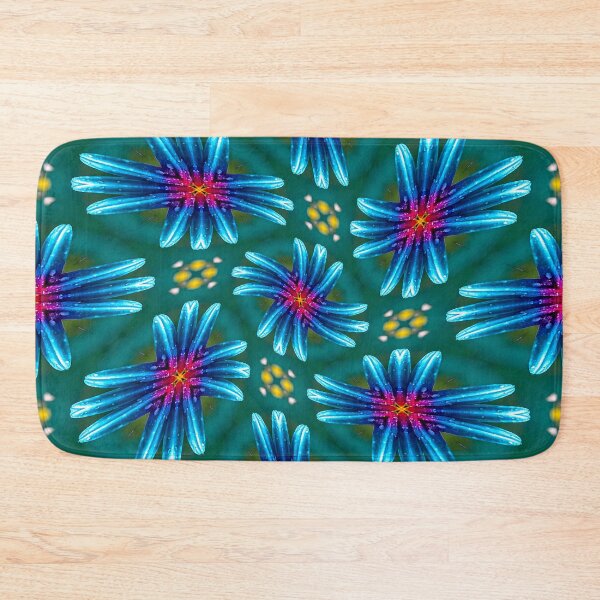 Item preview, Fireworks Blue Flowers Pattern designed and sold by Patternflower.