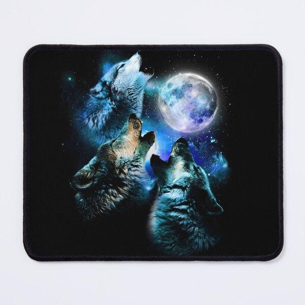 Item preview, Three wolves howling in space designed and sold by Wolfysparks101.