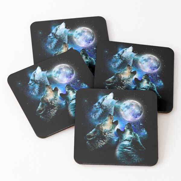 Item preview, Three wolves howling in space designed and sold by Wolfysparks101.