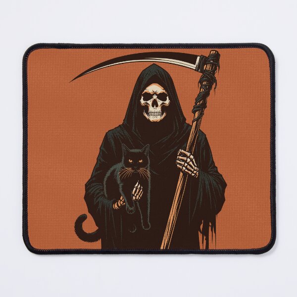 Item preview, Grim Reaper cat just one life designed and sold by Syahrasi.