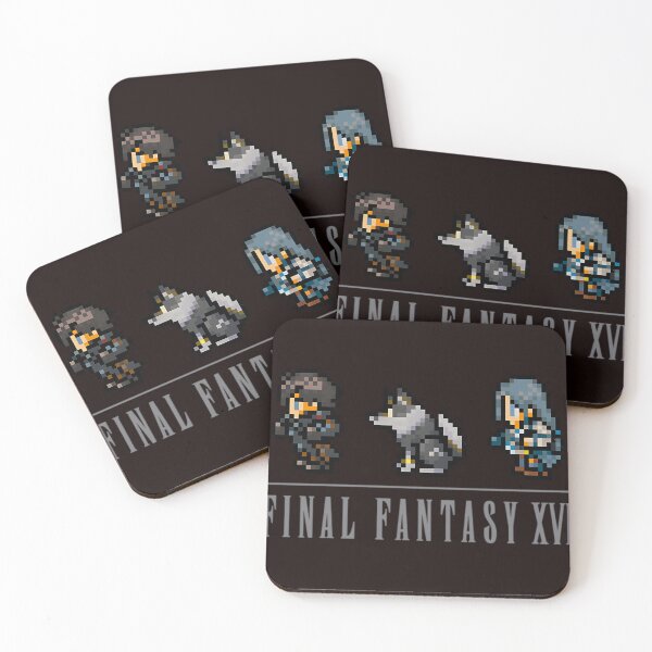 Item preview, Clive, Torgal, and Jill Logo Design  FFXVI Pixel Party Members  Final Fantasy 16  designed and sold by JuanMart.