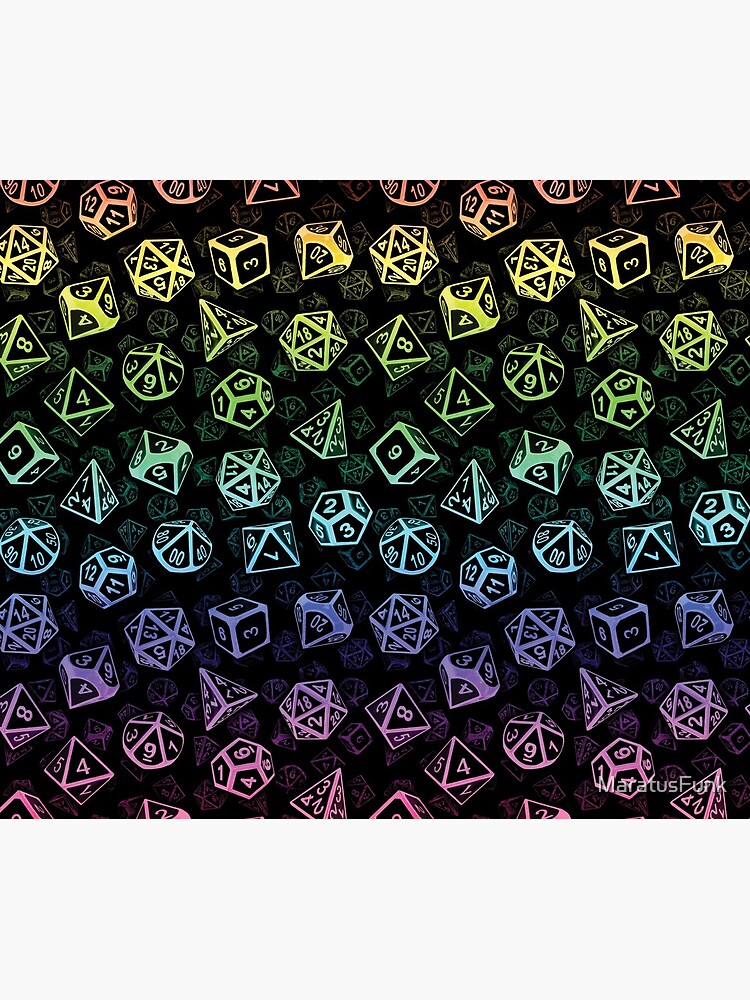 D20 Dice Set Pattern (Rainbow) by MaratusFunk