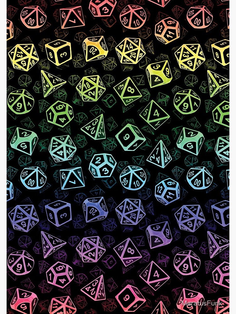 D20 Dice Set Pattern (Rainbow) by MaratusFunk