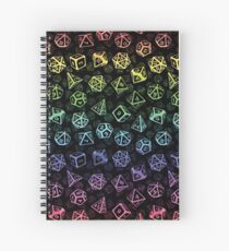 D20 Dice Set Pattern (Rainbow) Spiral Notebook