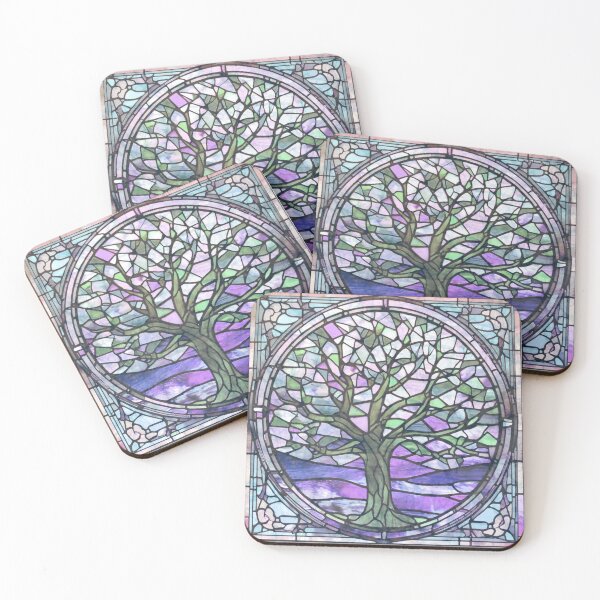 Item preview, Stained glass Tree of Life Medieval hippie Renaissance fair ren festival deadhead designed and sold by AuroraXGreen.