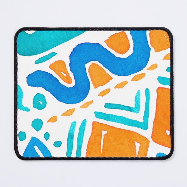 Item preview, Circles, squares, and waves in blues and greens designed and sold by DavidMay.