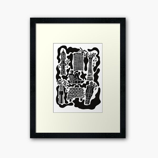 Item preview, This Is Brum Lino Print Black and White designed and sold by thecraftybrum.