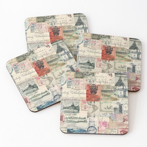 Item preview, Memories of Travel: Postage Stamp & Vintage Postcard Design designed and sold by chi3-jp.