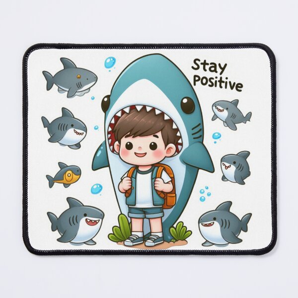 Item preview, Stay Positive Shark designed and sold by WallArtKing.