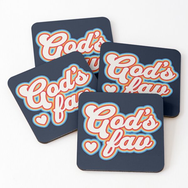 Item preview, God's Fav, Colorful Retro Christian Graphic by Bossy Cat Home designed and sold by BossyCatHome.