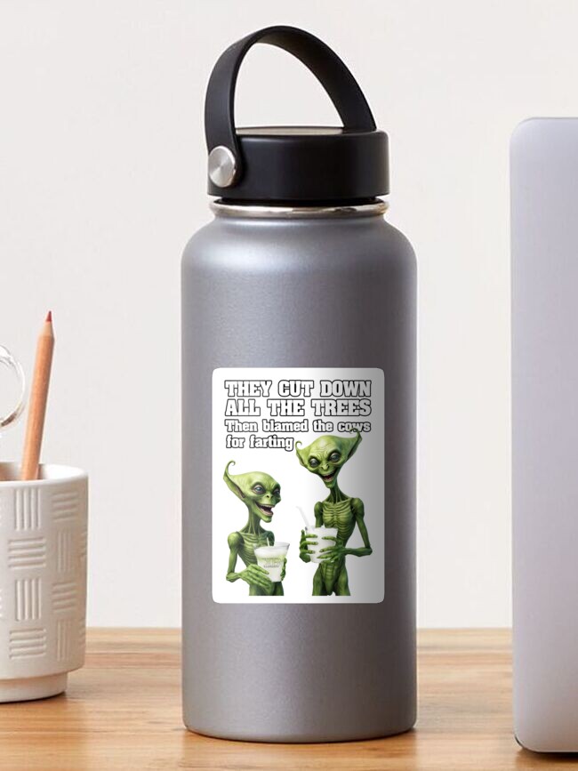 Thumbnail 1 of 3, Sticker, Aliens Exist - Alien Night Out designed and sold by Kangaboy.