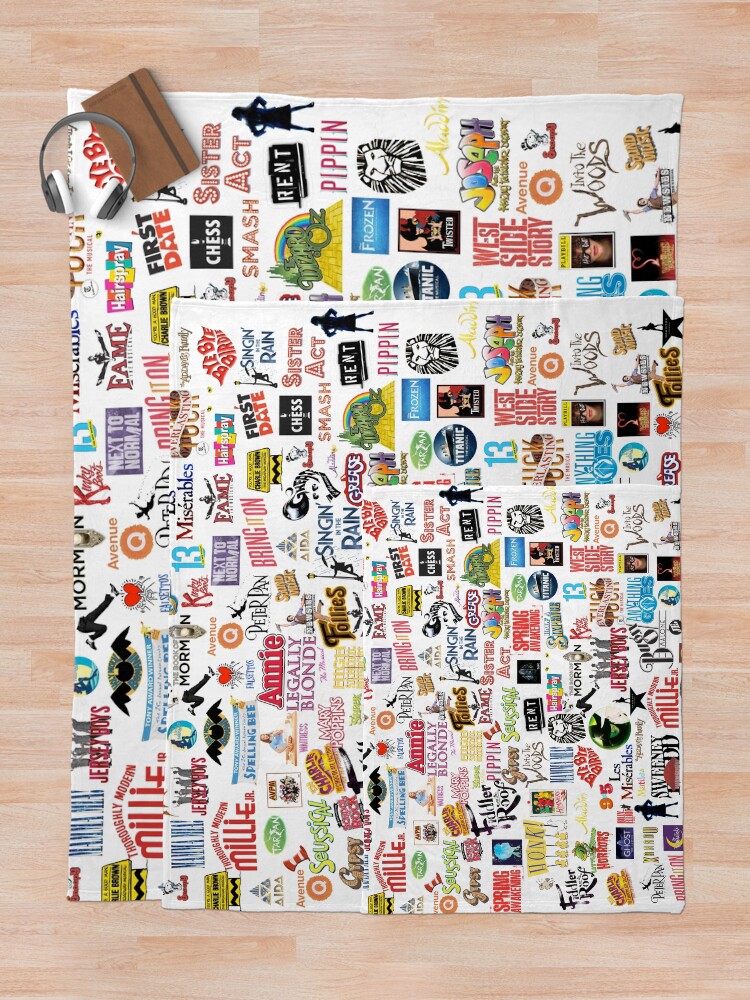 Alternate view of Musical Logos Throw Blanket