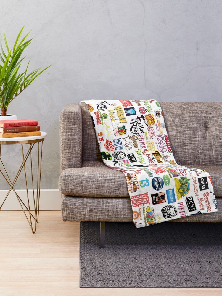 Alternate view of Musical Logos Throw Blanket