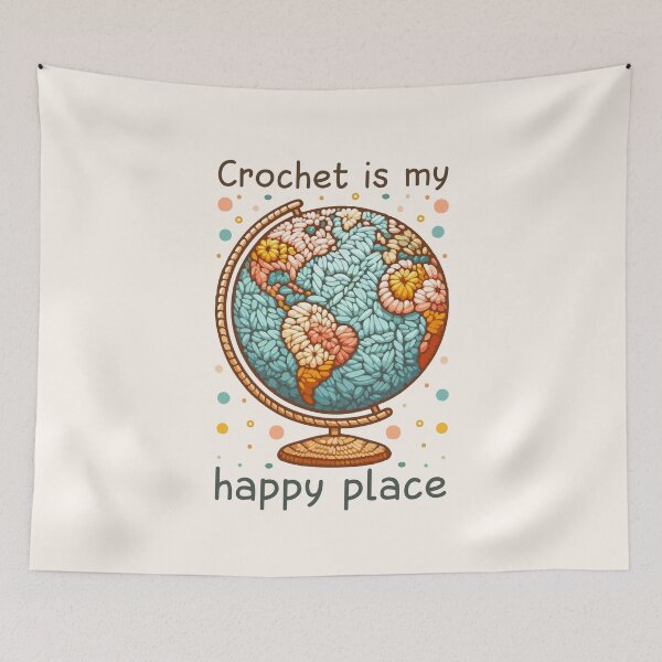 Item preview, Crochet is My Happy Place Knitting and Crochet Lover designed and sold by RareBunny.