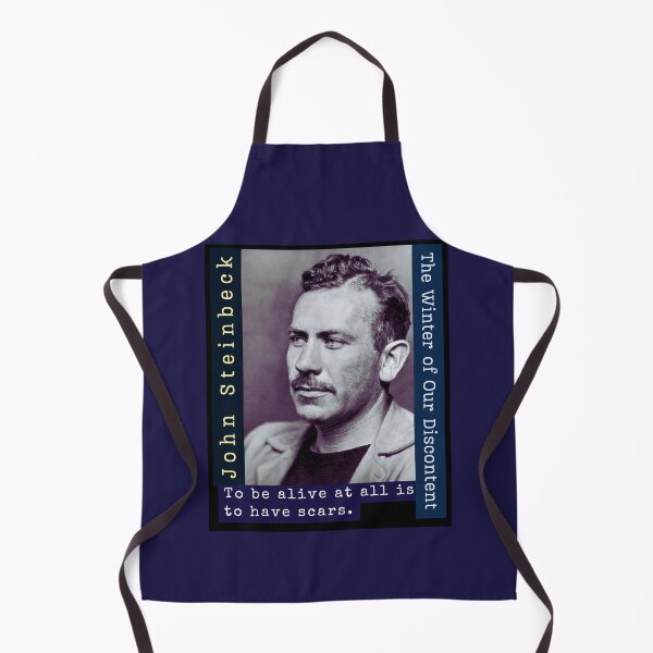 Item preview, John Steinbeck portrait and quote: To be alive at all is to have scars. designed and sold by artbleed.