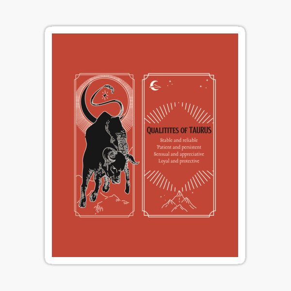 Item preview, Qualities of Taurus Design designed and sold by ThreadmyCanvas.