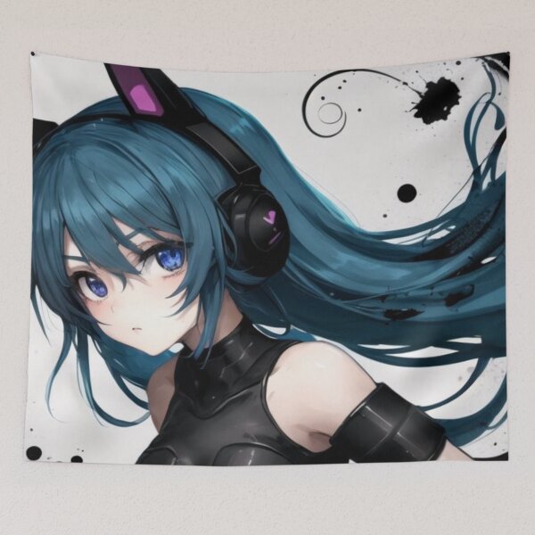 Item preview, Blue eyed anime art designed and sold by AdultAnime.