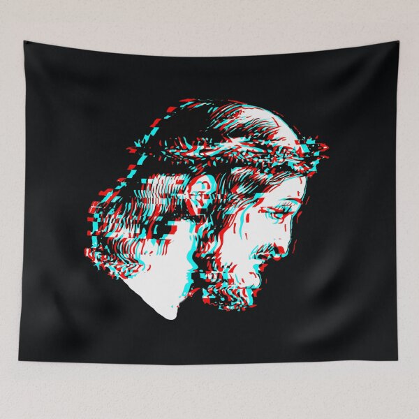 Item preview, Minimal Jesus Christ Glitch Art designed and sold by BossyCatHome.