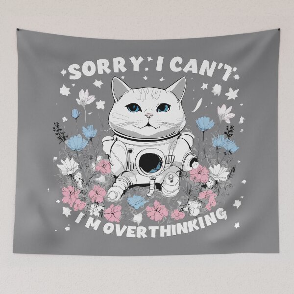 Item preview, Overthinking Ghost Cat designed and sold by @ndrys.