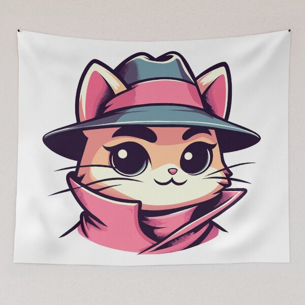 Item preview, Stylish Fedora Cat: A Cute Feline Fashion Statement designed and sold by Designowner.