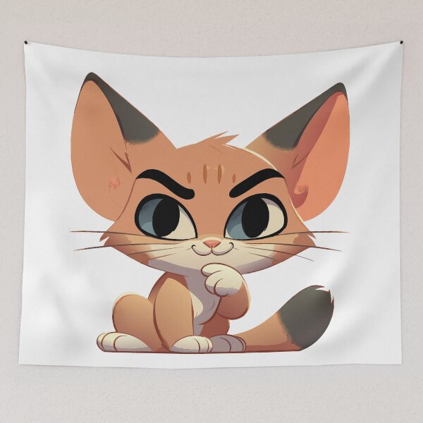 Item preview, Pensive Kitten: Adorable Feline Art designed and sold by Designowner.