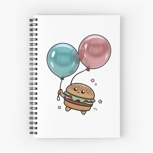 Item preview, A small burger holding a couple of balloons and flying away. designed and sold by brokenpones.