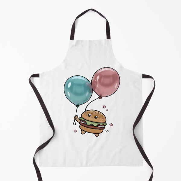 Item preview, A small burger holding a couple of balloons and flying away. designed and sold by brokenpones.