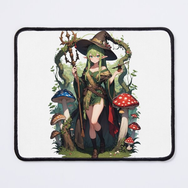 Item preview, Beautiful Elf Anime Girl, The Mushroom Witch designed and sold by iloveanimechibi.