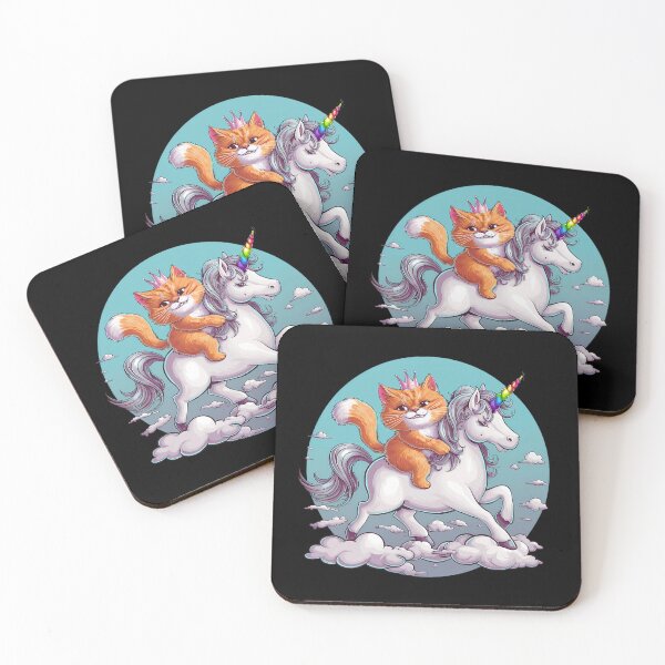 Item preview, Cat Riding A Unicorn Shirt designed and sold by PeelZinc.