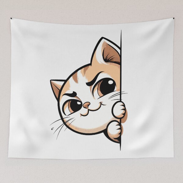 Item preview, Sneaky Cat: Cute Kitty Cartoon Art designed and sold by Designowner.