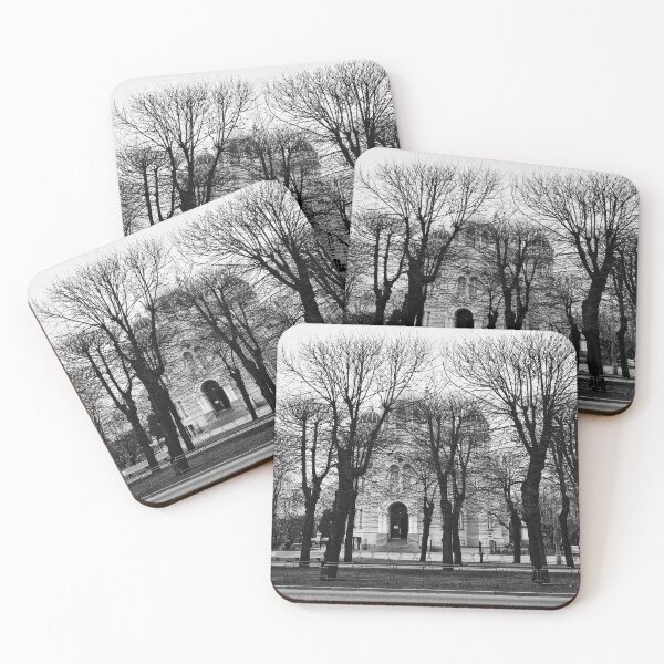 Item preview, Black trees and Nativity Of Christ Cathedral. Riga 2024 bw designed and sold by Jouko Lehto Photography.