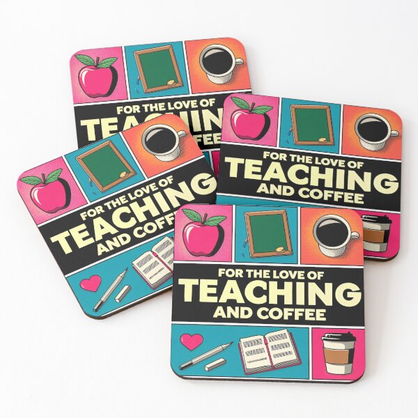 Item preview, Retro Design Teacher and Coffee Gift | For the Love of Teaching and Coffee designed and sold by runeroge13.